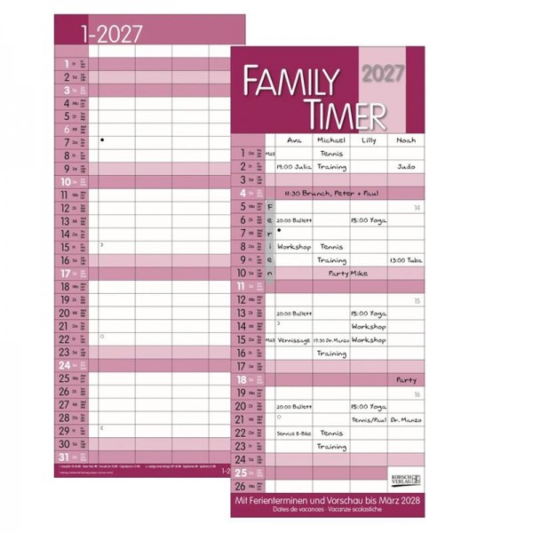 KORSCH Familienplaner / VE = 1 Stück