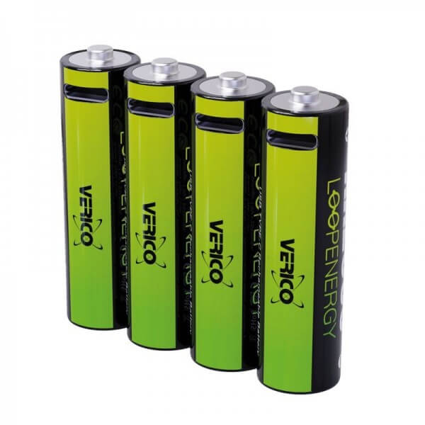 VERICO Wiederaufladbare Batterien AA / VE = 1 Set