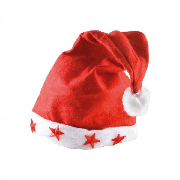 Weihnachts- Nikolausmütze mit Licht / VE = 1 Stück